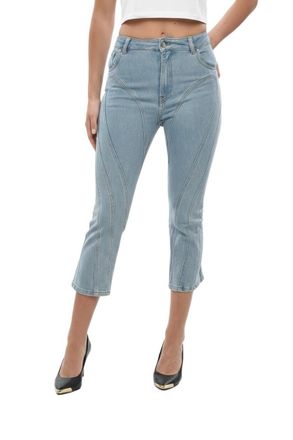 MUGLER Sky Blue Skinny High Rise Jeans