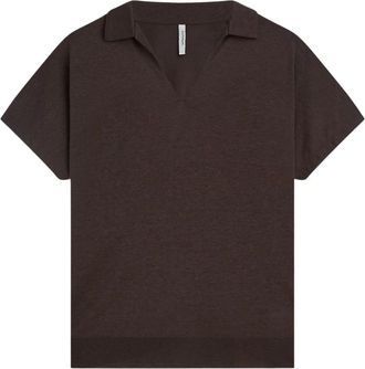 Summum Tops, Dames, Bruin, M, Katoen, Summum - Top met polokraag - 3s 5346-30812