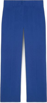 Fiorella Rubino Regular Broek met persvouw - Dames - Wijde Broeken - Blauw - XL - Polyester - Broeken