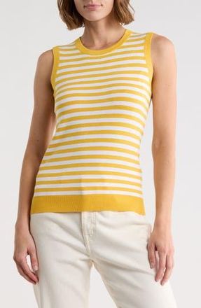 Joie Striped Sweater Tank in Yellow/White at Nordstrom Rack, Size X-Small
