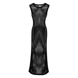 Saint Barth Eileen Long Crochet Dress - Dames - Kleedjes - Zwart - M - Kleedjes