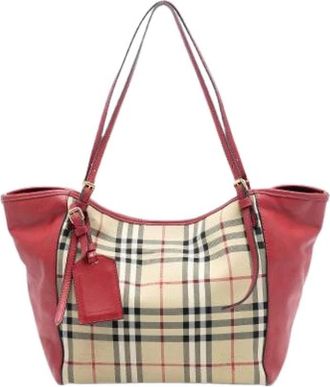 Burberry Pre-owned Canterbury Tote Bag - Dames - Vintage Schoudertas - Veelkleurig - ONE Size - Leer - Vintage