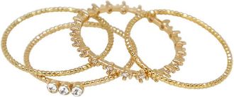 Ettika 18K Plated Set Of 4 Dainty Stackable Rings