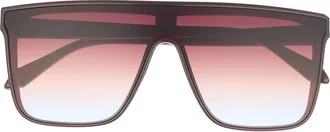Quay 138mm Nightfall Medium Shield Sunglasses in Ch/brnbl at Nordstrom Rack