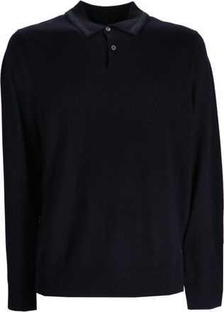 Paul Smith merino wool polo shirt - Blue
