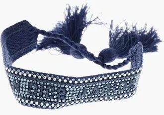 Dior Fabric Slider Bracelet Embellished with Rhinestones size Unica