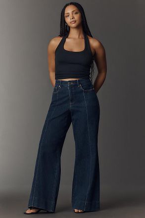 Good American Good Waist Palazzo High-Rise Wide-Leg Jeans