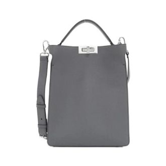 Fendi Pre-owned Peekaboo X-Lite Small Calf Leather Bag - Dames - Vintage Handtas - Grijs - ONE Size - Leer - Vintage