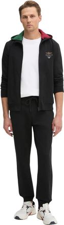 Aeronautica Trainingspak Set - Heren - Trainingspakken - Zwart - S - Katoen - Fitness