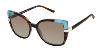 ANN TAYLOR ATP928 Polarized C02 Womens Sunglasses Brown Size 52