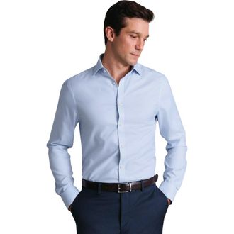 CHARLES TYRWHITT Non-Iron Twill Cutaway Collar Shirt in Ice Blue at Nordstrom, Size 15.5 - 35