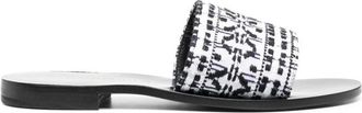 Ermanno Scervino Platte sandalen - Dames - Sandalen - Wit - 37 EU - Schoenen