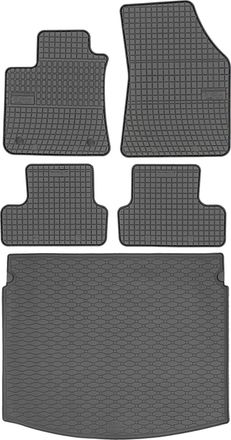 OEM Juego De Alfombrillas De Goma Para Renault Megane Iv Kombi (desde Septiembre De 2016 Hasta 2024) + Alfombrilla Para El Maletero