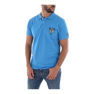 Cavalli Tops, Heren, Blauw, M, Polo Shirts