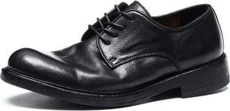 Generic Mens Lace Up Office Dress Shoes Low Block Heel Formal Shoes Round Toe Faux Leather Vintage Oxfords,Black,7.5 UK