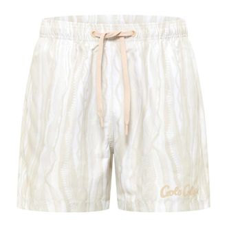 Carlo Colucci Swimshort Signature Knit Print - male - Carlo Colucci - Beachwear - White - 2XL - Swimwear