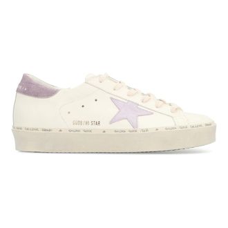Golden Goose Sneakers, female, White, Size: 10 US Hi Star Leather Platform Sneakers