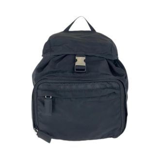 Prada Pre-owned Backpacks, female, Black, Size: ONE SIZE Pre-owned Nylon backpacks