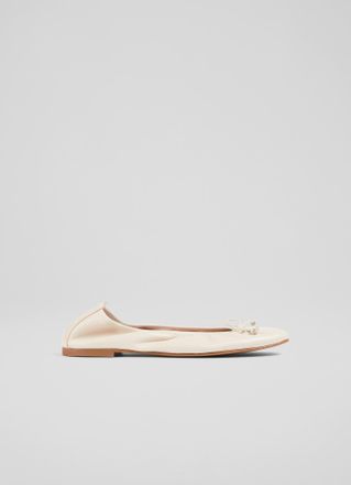 L.k. Bennett Womens Trilly Flats, Cream Nappa Leather - Size UK 7