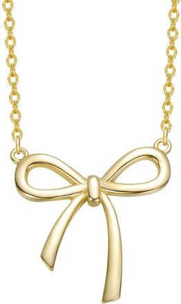 Rachel Glauber 14K Plated Bow Necklace