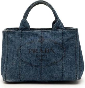Prada Pre-owned Handbags, female, Blue, Size: ONE SIZE Pre-owned Vintage Satchel