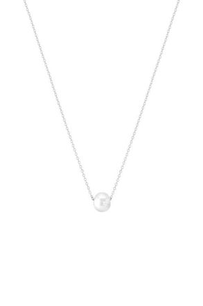 Set & Stones Charlize Pearl Necklace in Silver /White at Nordstrom, Size 16