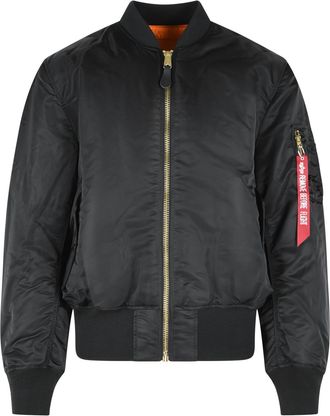 Alpha Industries Ma-1 Heritage Reversible Black Nylon Bomber Jacket