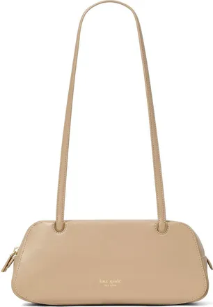 Kate Spade New York grace fine grain leather shoulder bag in Timeless Taupe at Nordstrom