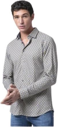 DeSoto Overhemd - Heren - Casual Overhemden - Blauw - L - Katoen - Overhemden