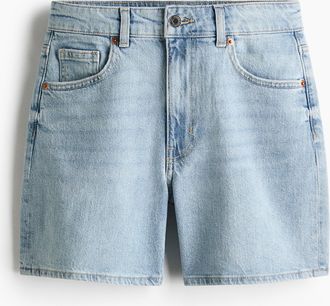H&M Jeansshorts mit hohem Bund - Helles Denimblau