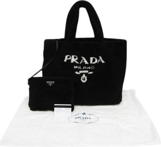 Prada Pre-owned Tote Bags, female, Black, Size: ONE SIZE Pre-owned Vintage Tote Bag