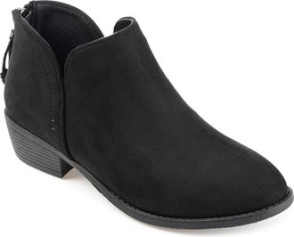 Journee Collection Livvy Boots Black Faux Suede Ankle Bootie HAWK145