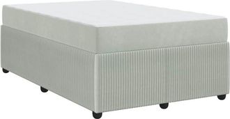 vidaXL Estructura De Cama Con Colch&oacute;n Gris Claro 120 X 200 Cm Vidaxl