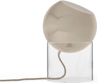 &tradition Topan VP13 Tischleuchte, H 31,5 cm, klar / graubeige