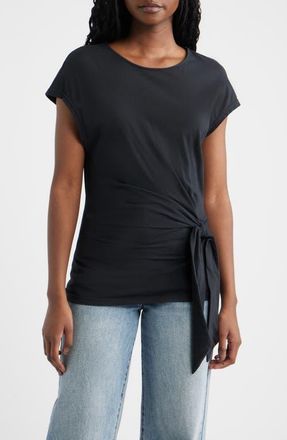 Rails Gabbie Side Cotton Top in Black at Nordstrom, Size Xx-Small