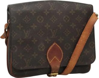 Louis Vuitton Tweedehands Canvas Louis Vuitton tassen - Dames - Vintage Schoudertas - Bruin - ONE Size - Leer - Vintage