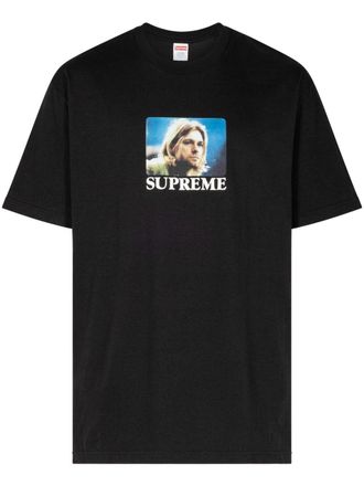 SUPREME T-shirt met Kurt Cobain-print - Zwart