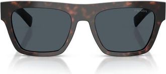 Prada 55mm Rectangular Sunglasses in Root Havana/dark Grey at Nordstrom