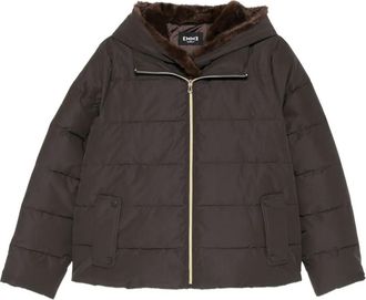 Marella Piumino Retore con cappuccio - Marrone