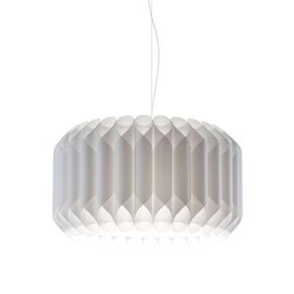 Linea Zero Suspensi&oacute;n Blanca En Metal Cromado Cm. 50x31h