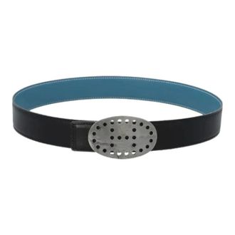 Herm&egrave;s Pre-owned Belts, female, Black, Size: ONE SIZE Pre-owned Vintage Belt Buckle & Reversible Leather Strap 32 mm
