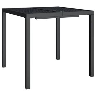Berkfield Home Garden Table Anthracite 80x80x72 cm Steel in Black | Size: 80 x 80 x 72 cm