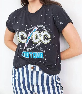 Lauren Moshi Myra Acdc 1978 Tour Tee In Black