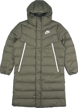 Nike Casual Sports mid-length hooded down Jacket Green CU0281-380
