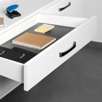 Emuca Lote De 10 Juegos De Gu&iacute;as Ocultas Para Cajones Silver, De Extracci&oacute;n Total, Con Cierre Suave Y Enganche, Profundidad 440mm, Acero, Cincado - Emuca