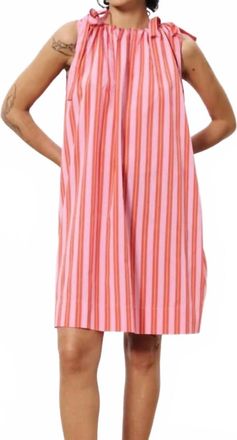 FRNCH Aelia Dress In Stripe Pink