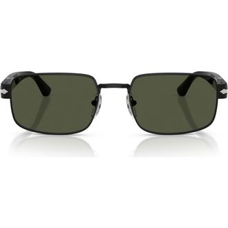 Persol 58mm Pillow Sunglasses in Black /Green at Nordstrom