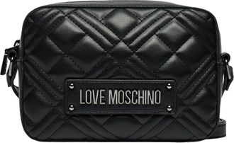 Love Moschino Quilled PU Bag Black, 000a-Black, One size