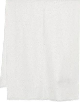 Emporio Armani Foulard con finitura in rilievo - Bianco