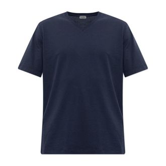 Hanro Nachtkleding, Heren, Blauw, 2Xl, Katoen, Living Cotton V-Neck T-Shirt